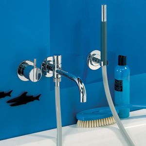 grifo monomando para bañera / encastrable / de acero inoxidable / de cerámica