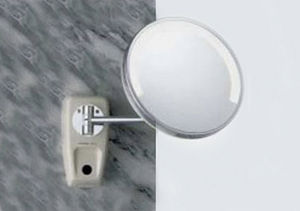 espejo para baño de pared / con luz / de aumento / contemporáneo