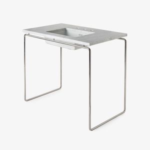 consola para lavabo acero inoxidable