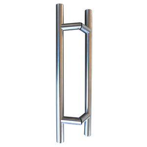 tirador de puerta para puerta de cristal / para puerta de ducha / de acero inoxidable cepillado / contemporáneo