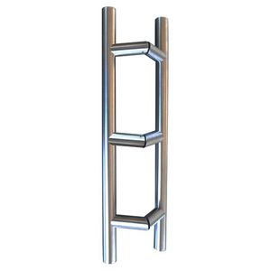 tirador de puerta para puerta de cristal / para puerta de ducha / de acero inoxidable cepillado / contemporáneo
