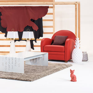 sillón clásico / de tejido / de cuero / club