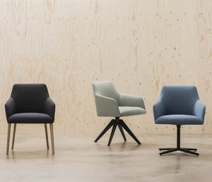 silla de visita contemporánea / con reposabrazos / tapizada / ergonómica