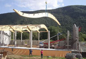 viga de madera laminada encolada
