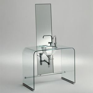 encimera de lavabo de vidrio