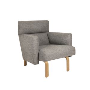 sillón de diseño escandinavo / de tejido / reclinable / gris