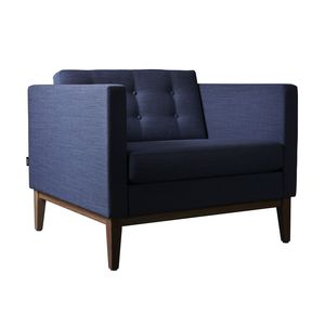 sillón contemporáneo / de tejido / patín / guarda cojines