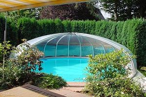 cubierta para piscina alta