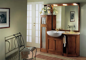 mueble de lavabo de pie / de mármol / de madera maciza / clásico
