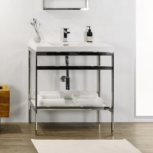 consola para lavabo acero inoxidable