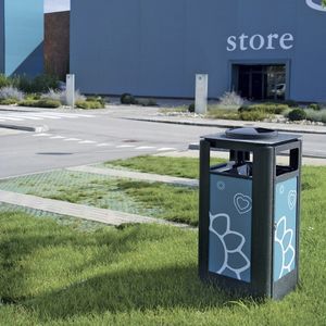 cubo de basura cuadrado