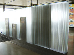 panel de vidrio decorado