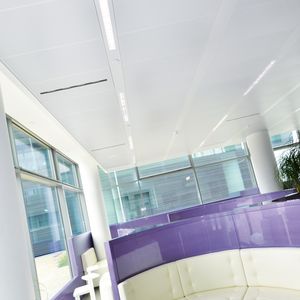 falso techo de aluminio / tipo panel / decorativo / para sala blanca