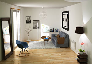 convector eléctrico / de metal / rectangular / horizontal