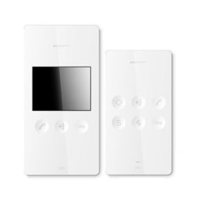 sistema de intercomunicador blanco