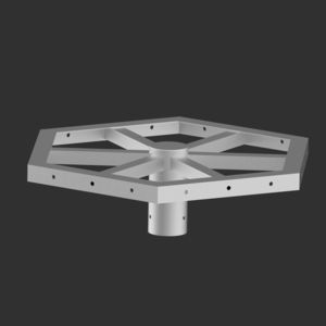 consola para poste de iluminación de aluminio anodizado