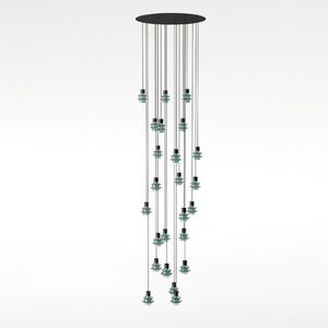 lámpara suspendida / contemporánea / de vidrio borosilicato / LED
