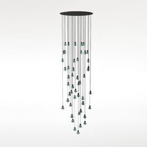 lámpara suspendida / contemporánea / de vidrio borosilicato / LED