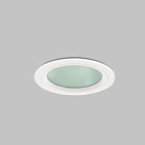 downlight empotrable / fluorescente compacta / redondo / cara de vidrio templado