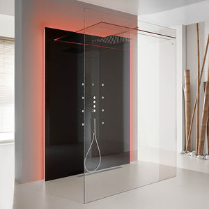 ducha de obra / de vidrio / rectangular