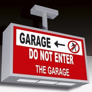 letrero de seguridad para garaje