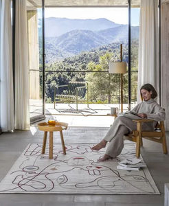 alfombra contemporánea / con motivos / de lana / de lana de Nueva Zelanda