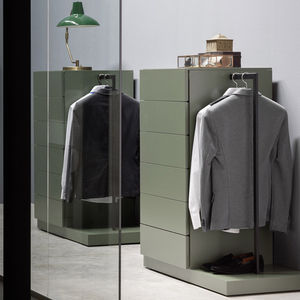cajonera contemporánea / de madera lacada / verde