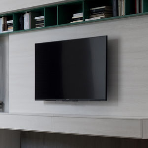 mueble TV contemporáneo / de madera lacada / de olmo