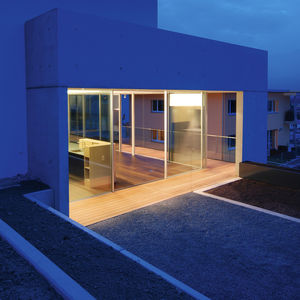 ventanal corredero / de aluminio / con vidrio doble / con aislamiento térmico
