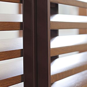 celosía con lamas de aluminio / de madera / para fachada / para ventana