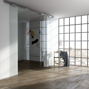 sistema corredero para puerta de cristal