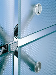panel de vidrio laminado / decorado / para fachada / plano