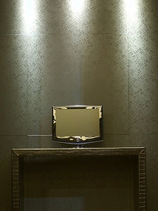 panel decorativo de vidrio / de pared / plateado