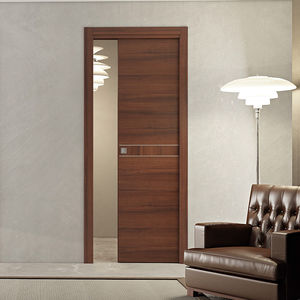 puerta de interior / abatible / empotrada / de nogal