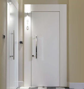 puerta de interior / abatible / de madera / acústica