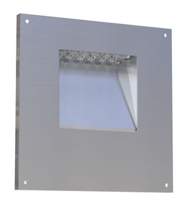luminaria empotrable de pared / LED / cuadrada / de acero inoxidable