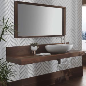 encimera de lavabo de madera