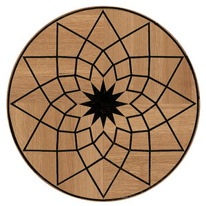 medallón de parquet macizo