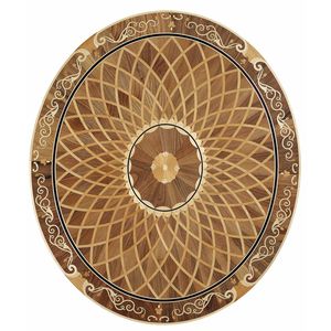 medallón de parquet macizo