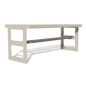mesa de pícnic contemporánea / de acero inoxidable / rectangular / para espacio público