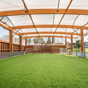 tensoestructura sobre estructura de madera