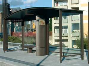 parada de autobús de aluminio