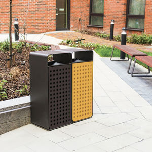cubo de basura de chapa perforada