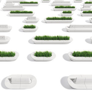 banco público con jardinera integrada
