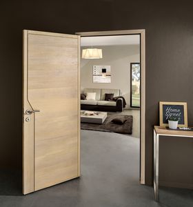 puerta de interior / abatible / de roble / a ras