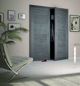 puerta para armario / abatible / de haya / doble
