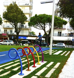 aparcabicis de suelo