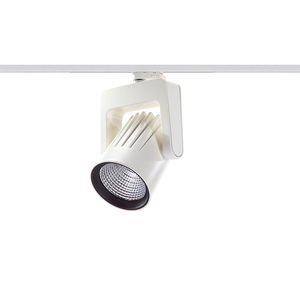 iluminación sobre riel LED / redonda / de aluminio / para el sector servicios