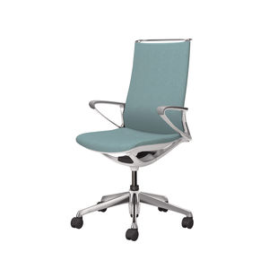 sillón de oficina de diseño minimalista / de malla / aluminio / con ruedas