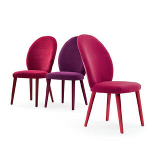 silla moderna / tapizada / de metal / de tejido